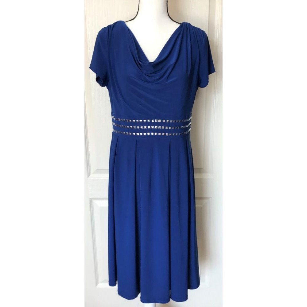 Julian Taylor Royal Blue Dress Short Sleeves Size 12